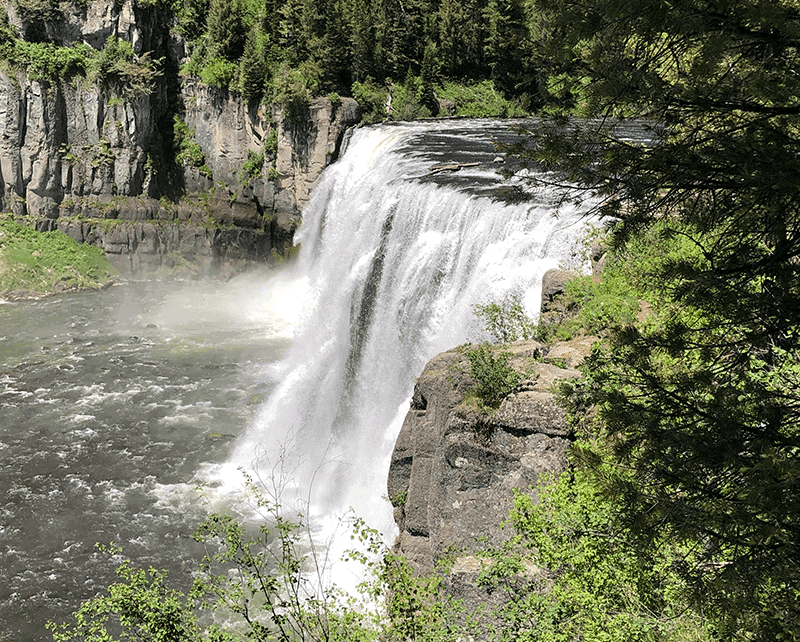 Mesa Falls, Idaho is part of the Mesa Falls Scenic Byway