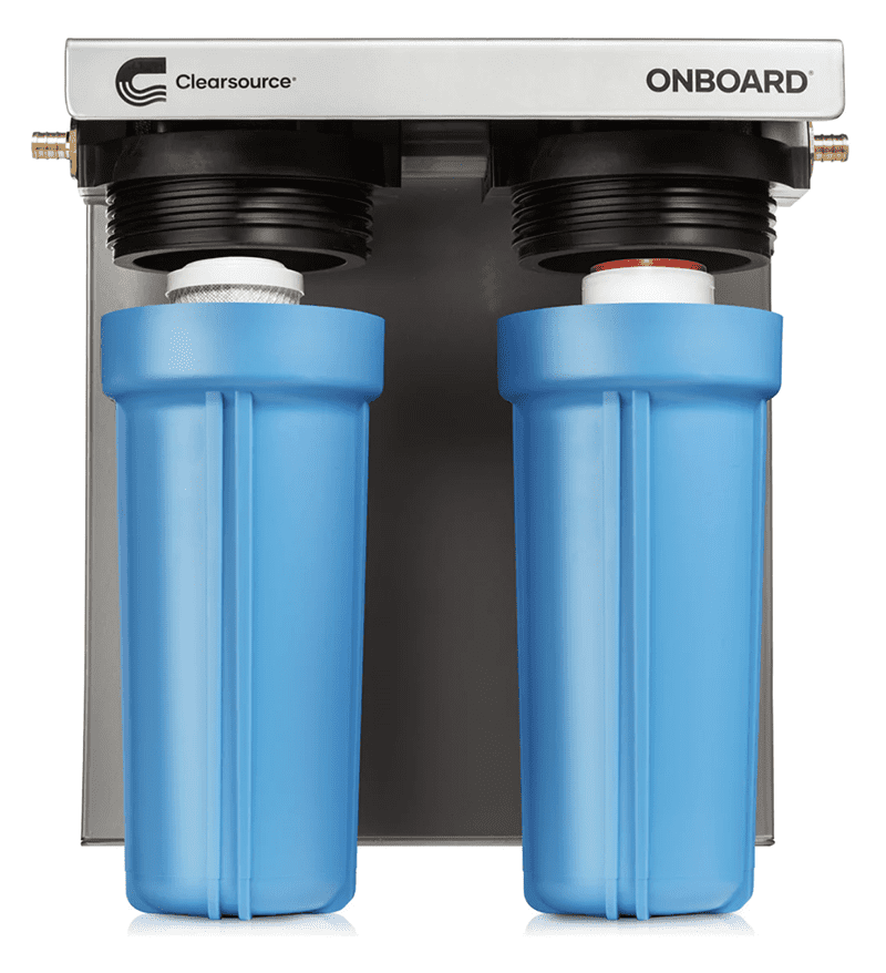 The  Clearsource  2 Canister Onboard Water Filter System is my choice of best premium of the best rated RV water filters.
