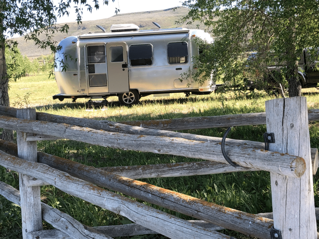 A Harvest Hosts campsite on an organic farm in Idaho