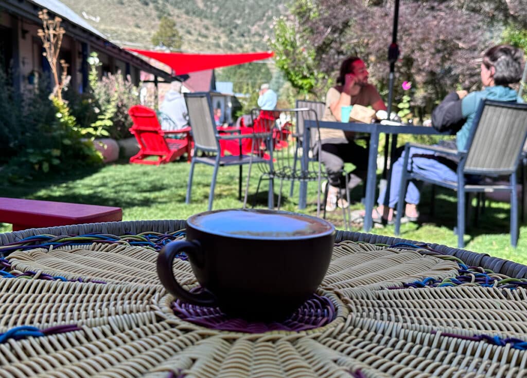 Cappucino at the LatteDa cafe in Lee Vining  | © 2023 Deborah Dennis