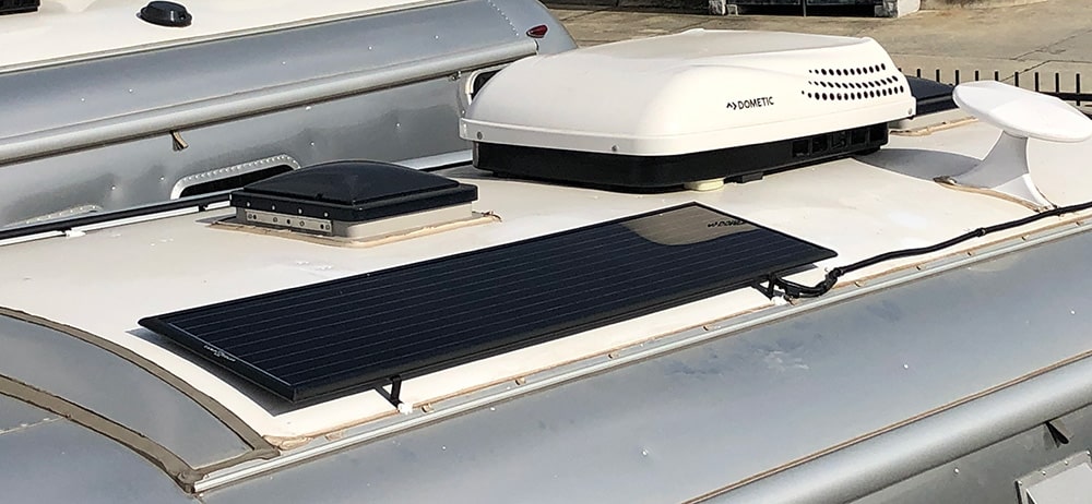 Roof mounted solar panels